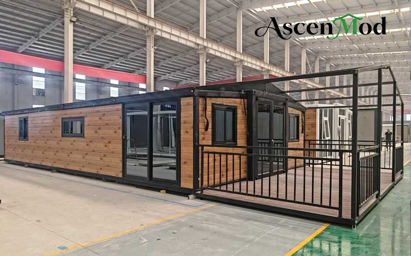 40ft Double-Wing Foldable House  Luxury Expandable Container Home with Modern Comfort ASCEN MOD 